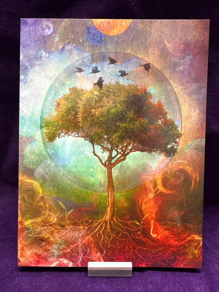 Blank Greeting Card Tree With Ravens
