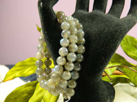 Labradorite  Stone Bead Bracelet 8mm