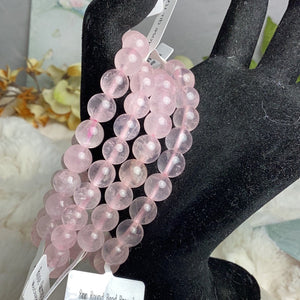 Rose Quartz 8mm Stone Bead Bracelet