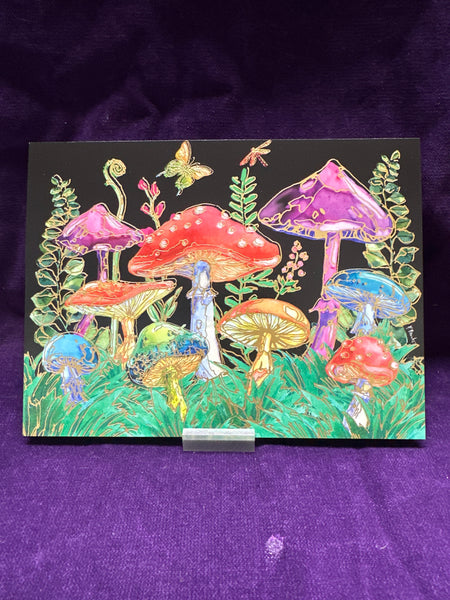Birthday Greeting Card Mushrooms