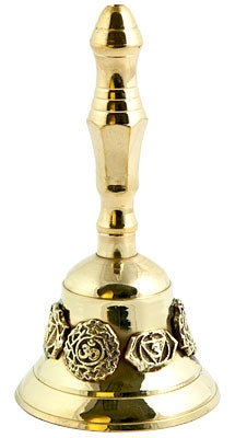 Seven Chakra Brass Altar Bell - 5"H