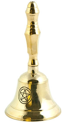 Pentacle Brass Altar Bell - 5"H