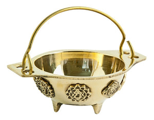 Seven Chakra Brass Cauldron