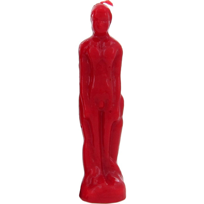 Male Figure Candle Small Red
