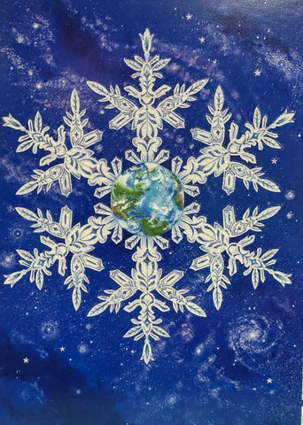 Snowflake Yule Christmas Greeting Card