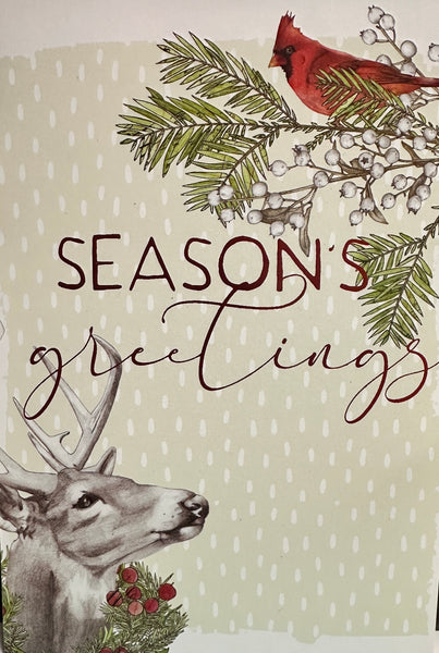 Seasons Greetings Yule Christmas Greeting Card