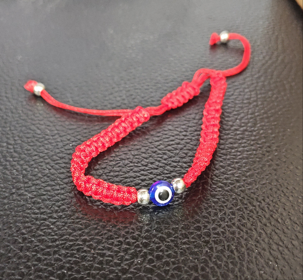 Red Adjustable Evil Eye Bracelet