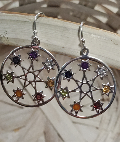 7 Chakra Sun Earrings