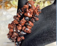 Mahogany Obsidian Chip Bracelets