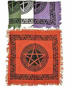 Pentacle Altar Cloth Red