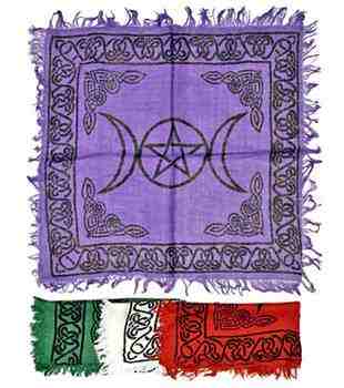 Triple Moon Altar Cloth Purple