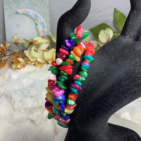 Shell Mixed Mixed Color Chip Bracelets