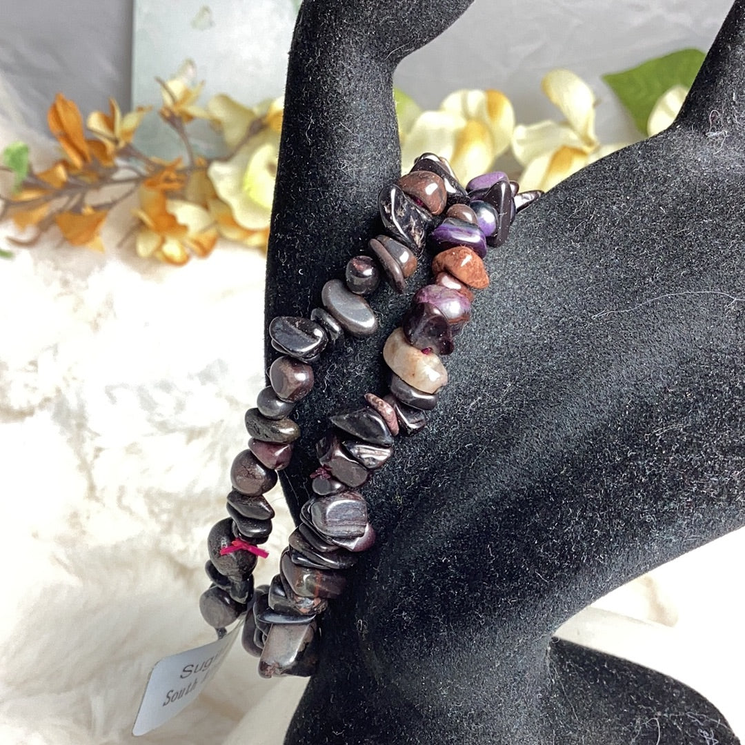 Sugilite Chip Bracelets