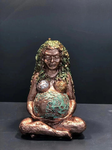 Gaia Mother Earth Statue Copper