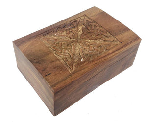 Celtic Carved Wood Box