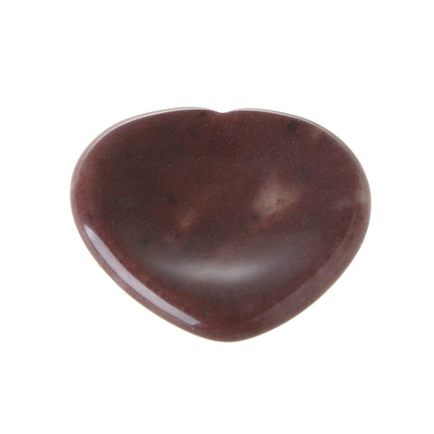Healing Crystal Heart Worry Stone  Mahogany Obsidian