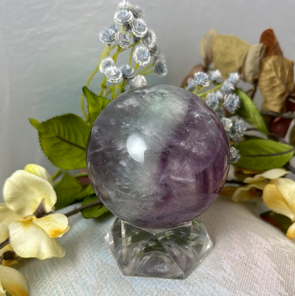 Watermelon Fluorite Sphere