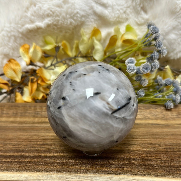 Tourmalated Moonstone Sphere