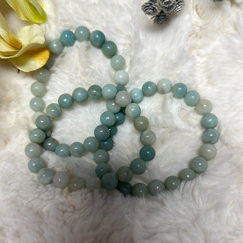 Amazonite 8mm Stone Bead Bracelet