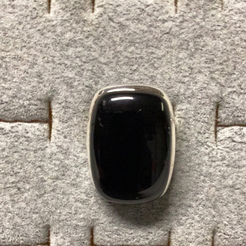 Black Onyx Rectangular Ring