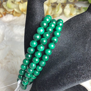 Malachite 6mm Stone Bead Bracelet