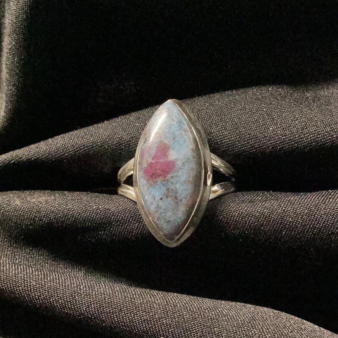 Ruby Kyanite Ellipse Ring