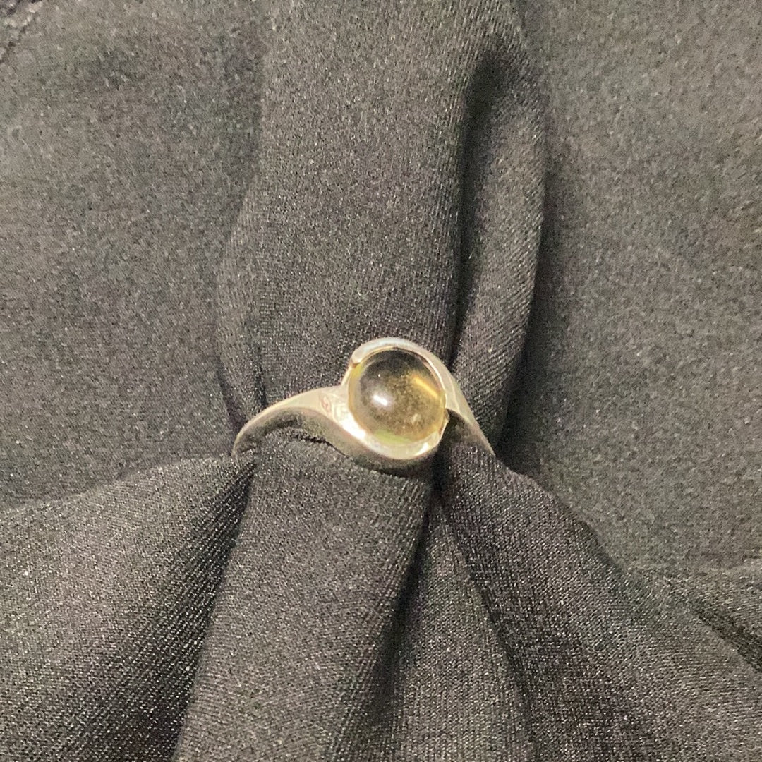 Honey Quartz Oval Ring