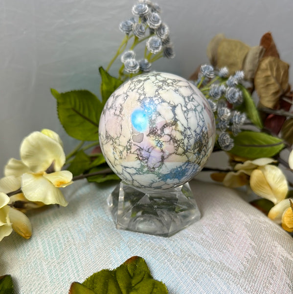 Rainbow Howlite Sphere