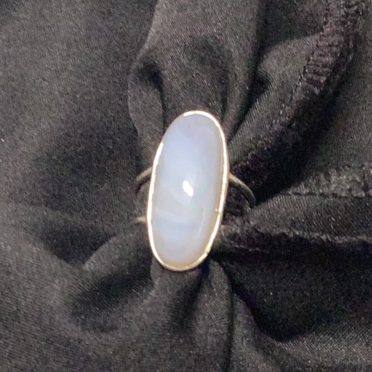 Blue Lace Agate Oval Ring