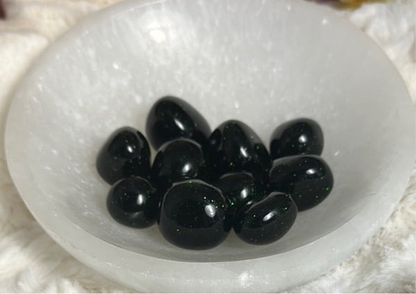 Green Goldstone Tumbled Large