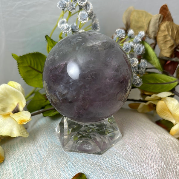 Watermelon Fluorite Sphere