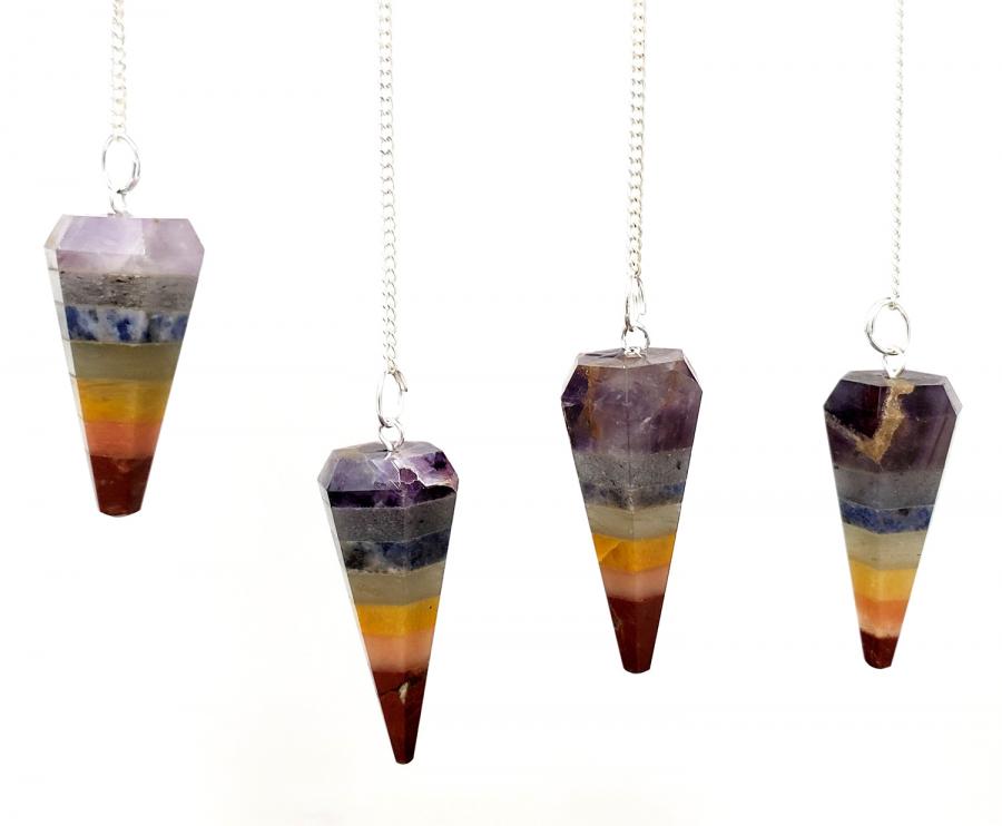 Seven Chakra Bonded Pendulum