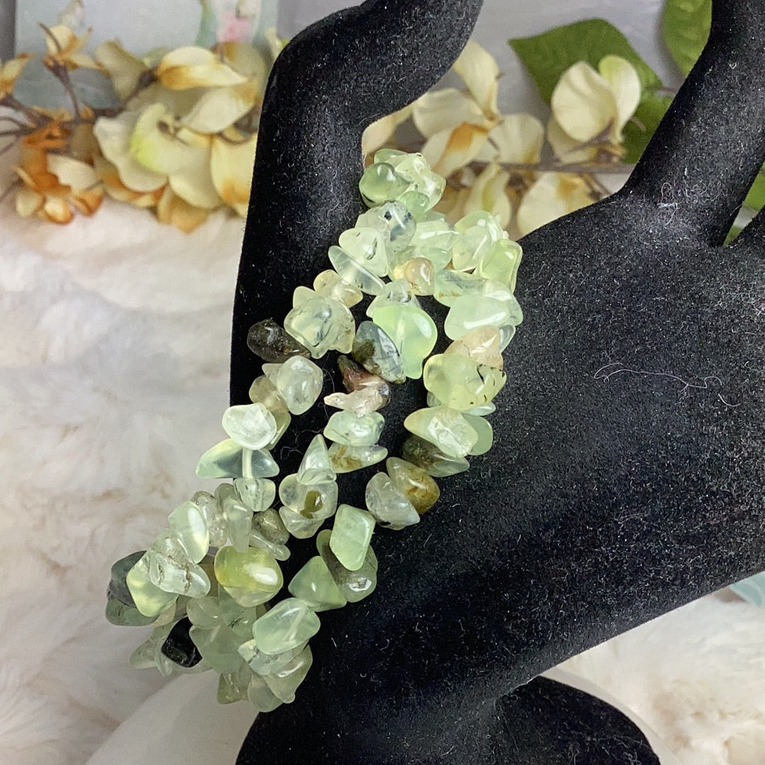 Prehnite Chip Bracelets