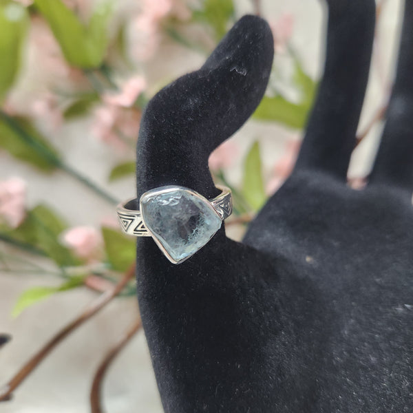Aquamarine Rough Ring