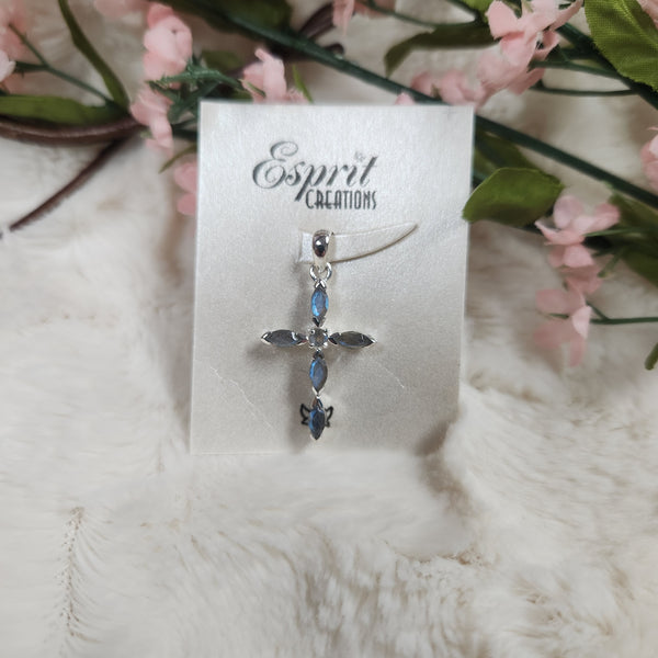Cross With Labradorite Pendant