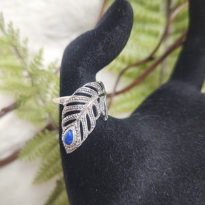 Lapis Lazuli Leaf Ring