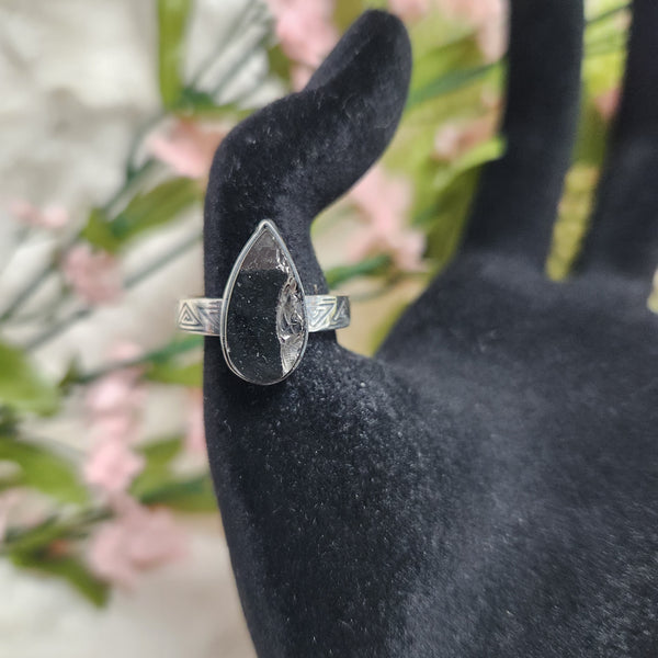 Shungite Teardrop Ring