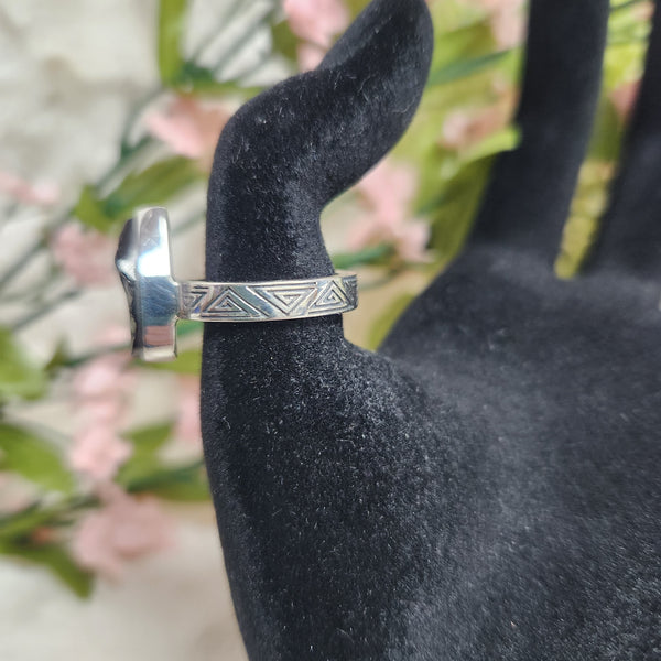 Shungite Teardrop Ring