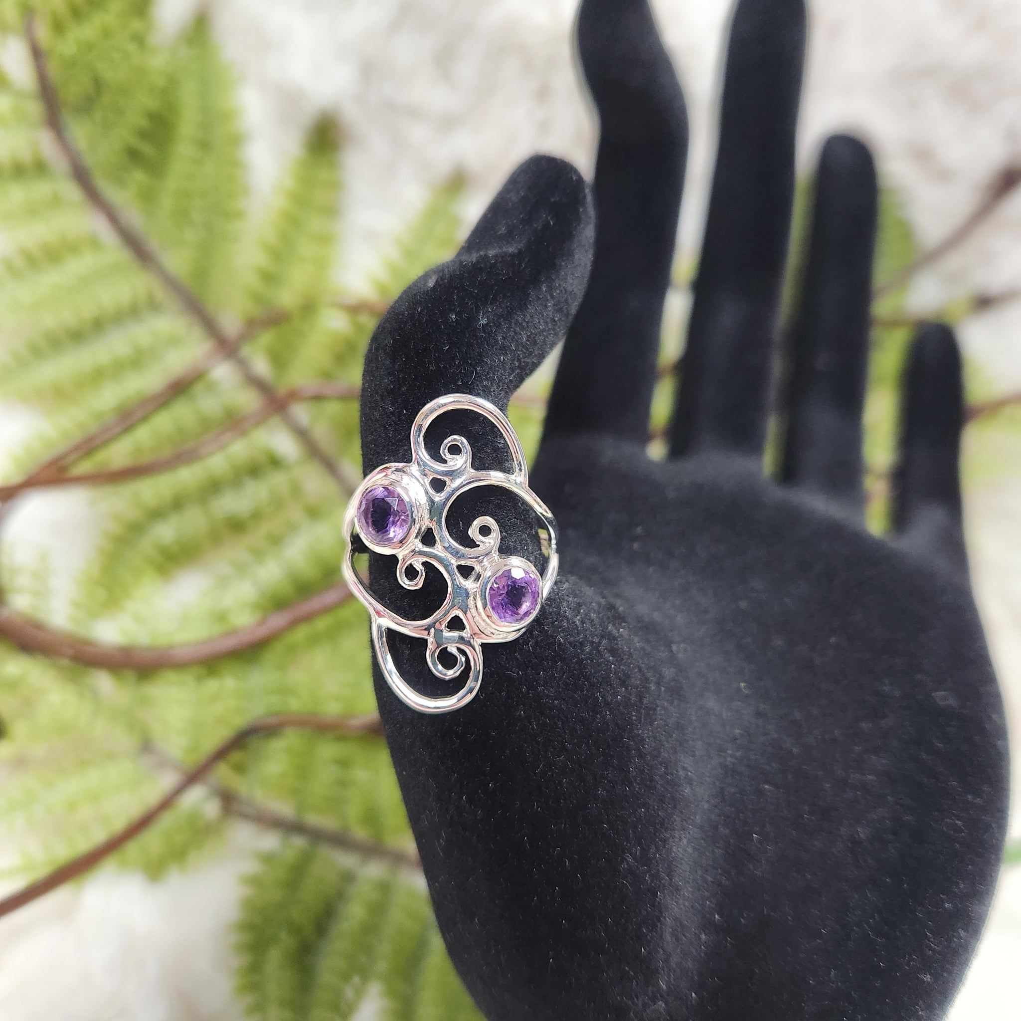 Amethyst Round Ring