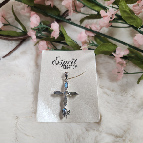 Cross With Labradorite Pendant