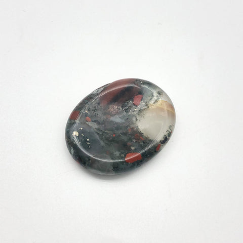 Worry Stones Oval Thumbed Bloodstone
