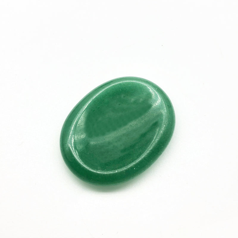 Worry Stones Oval Thumbed Green Aventurine