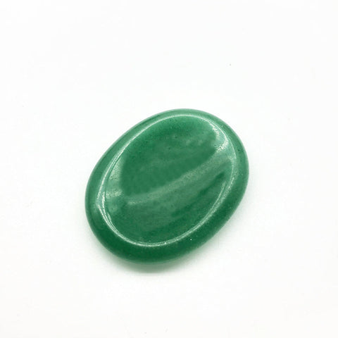 Worry Stones Oval Thumbed Green Aventurine