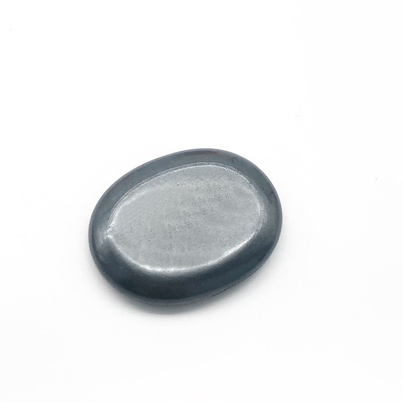 Worry Stones Oval Thumbed Hematite