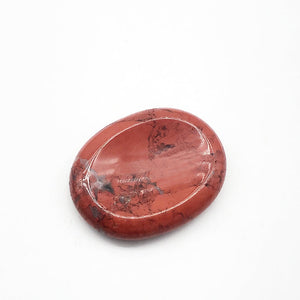 Worry Stones Oval Thumbed Red Jasper