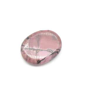 Worry Stones Oval Thumbed Rhodonite