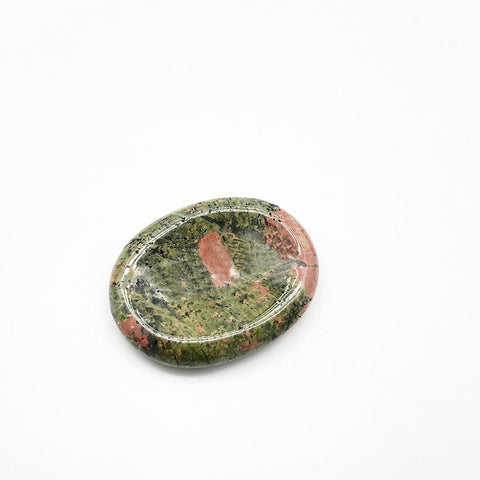 Worry Stones Oval Thumbed Unakite