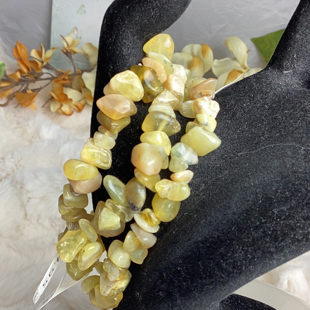 Yellow Opal Chip Bracelets