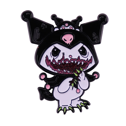 Skull Jester Hat Devil Anime Girl Pin