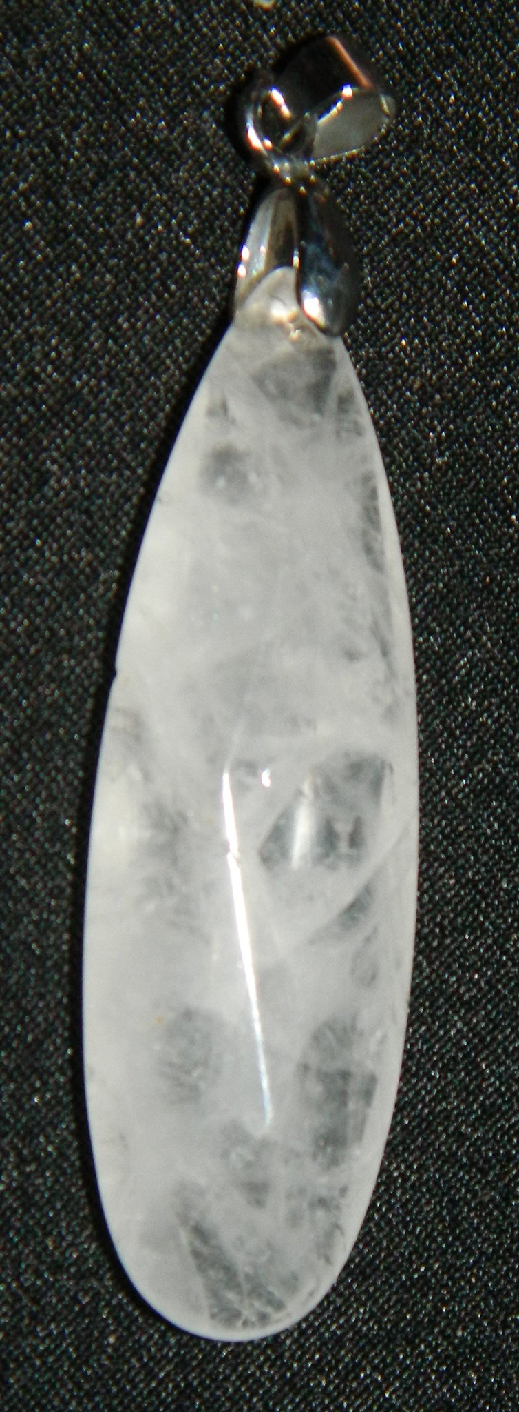 Long Faceted Stone Pendant